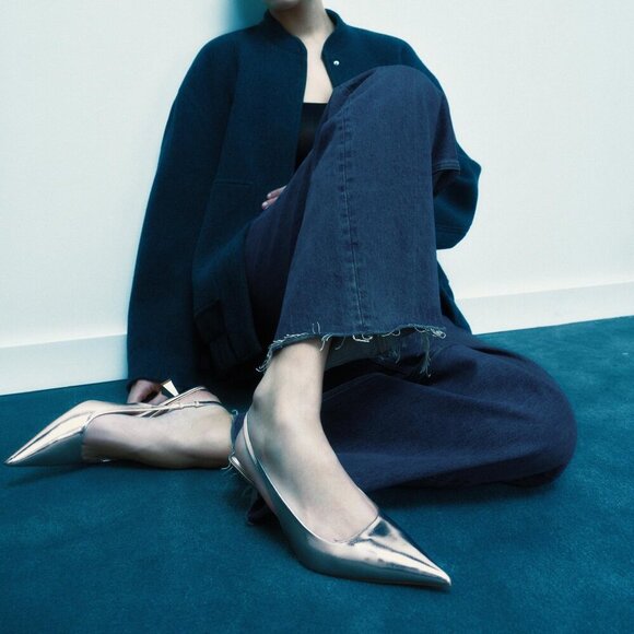 Zara Shoes - ZARA pointed toe pumps with back straps, size USA 11 27.3CM  2263/110/808